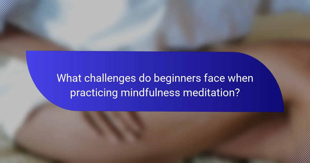 What challenges do beginners face when practicing mindfulness meditation?