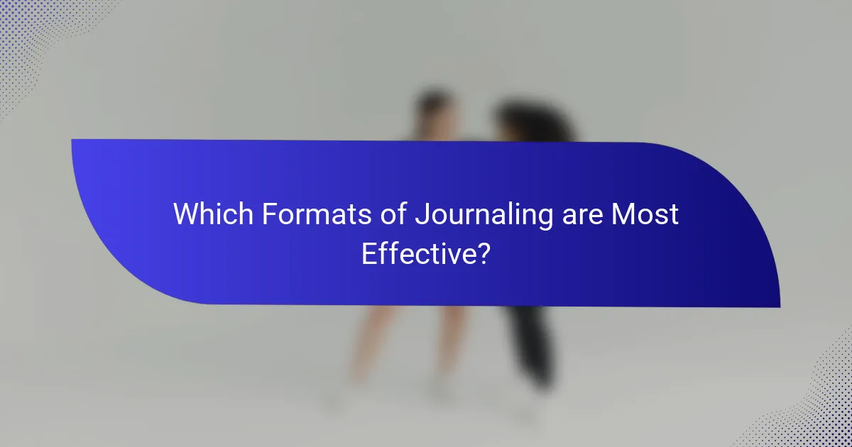 Which Formats of Journaling are Most Effective?